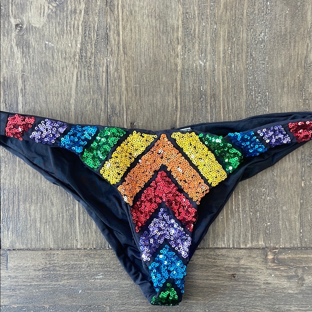 Beach Bunny Multicolor Sequin Bikini Bottom